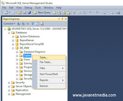 Cara Mudah Membuat Database dan Tabel SQL Server 2014