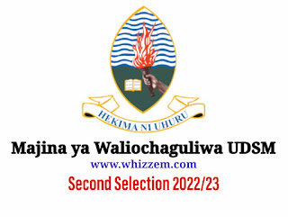 UDSM Second Selection | Majina ya waliochaguliwa UDSM Second round 2022 Pdf