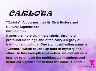 meaning of the name "CARLOTA"