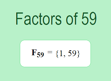 Factors of 59