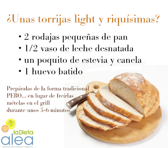 torrijas de dieta, torrijas light, torrijas ALEA, torrijas