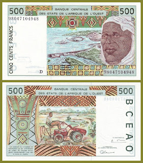 M3 WEST AFRICAN STATES (MALI) 500 FRANCS UNC 1998 (P-410Di) 