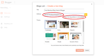 "Cara Membuat Blog Gratis di Blogger"