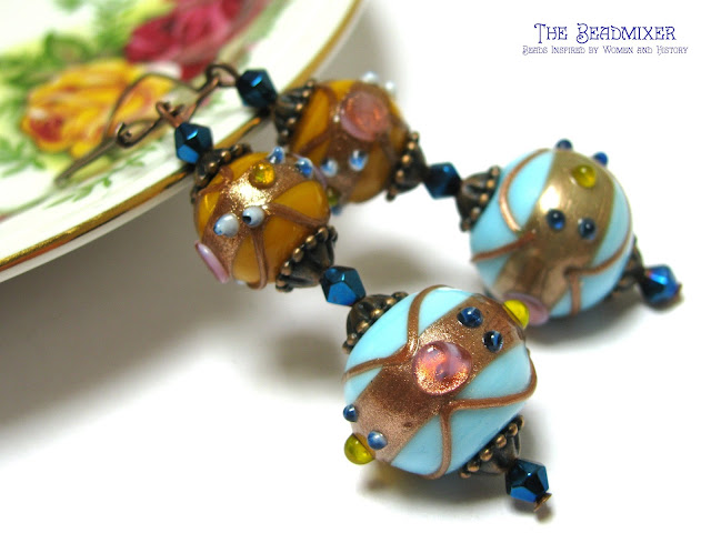 Bohemian lampwork oorbellen