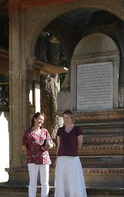 Visitors at Major Charles Burton Tomb