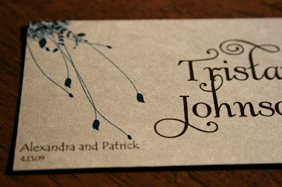Fall Wedding Place Cards on Labels  Design Packages   Place Cards   Wedding Invitations