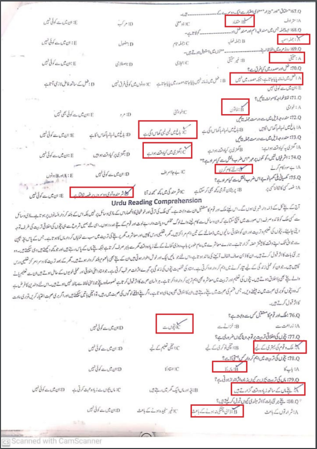 Punjab police past papers