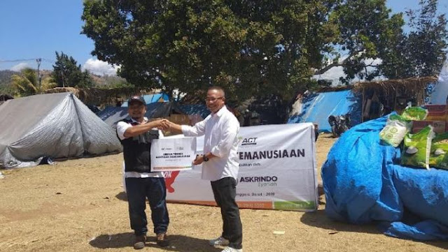 ACT & ASKRINDO SYARIAH SALURKAN BANTUAN DANA KE LOMBOK SENILAI RP 100 JUTA