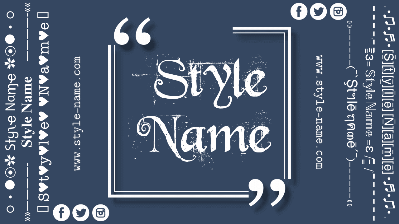 Facebook Stylish Name List & Generator