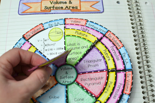 Volume and Surface Area Wheel Foldable