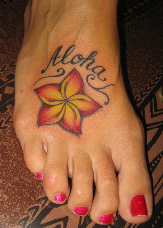 best flower foot tattoos 