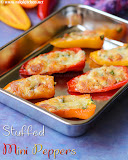 Paneer stuffed mini peppers recipe