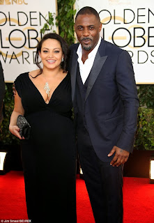 Idris Elba and pregnant girlfriend at the Golden Globes in LA