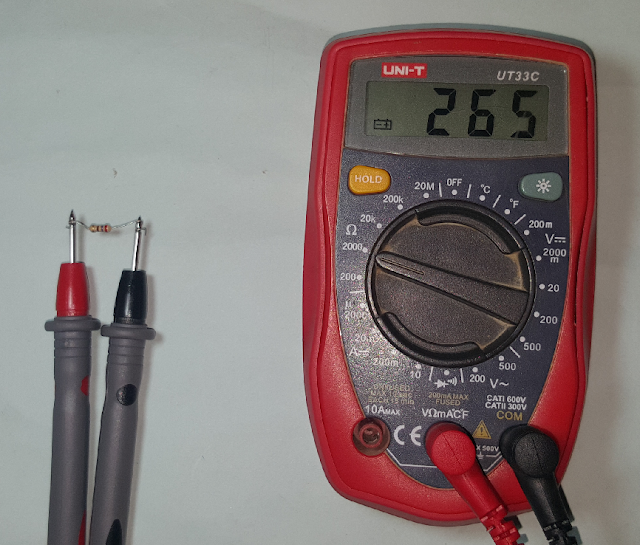 How to find resistance on mutlimeter