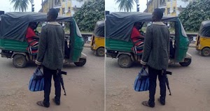 Man Spotted Hanging Around With AK-47 Assault Riffle in Owerri