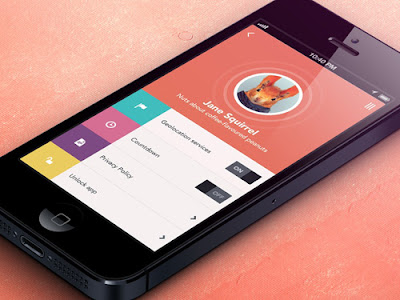 Flat Design In Mobile Phone