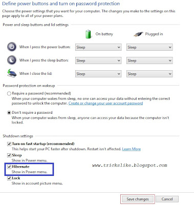 Enable Hibernate in Windows 8