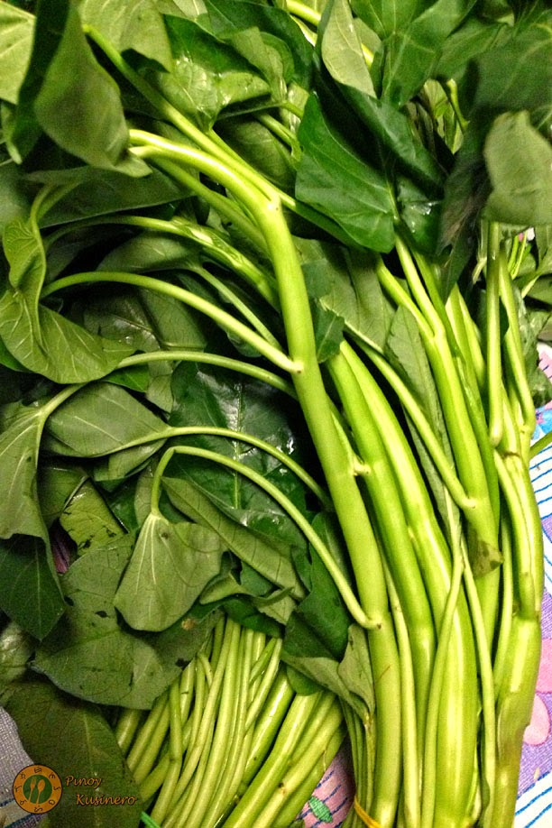Apan Apan Adobong Kangkong Ng Ilongga Water Spinach Adobo With Shrimp Paste Pinoy Kusinero