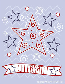 Free 'Celebrate!' 4th of July Printable #independenceday #printable #celebrate #stars #redwhiteblue