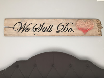 #millsnewhouse, master bedroom, wall art, painted sign, string art