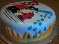 Tarta bombero en fondant