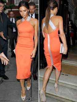 ModaSuare Victoria BECKHAM Kalem Elbise 