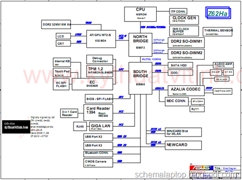 Asus Z62HA Free Download Laptop Schematics 