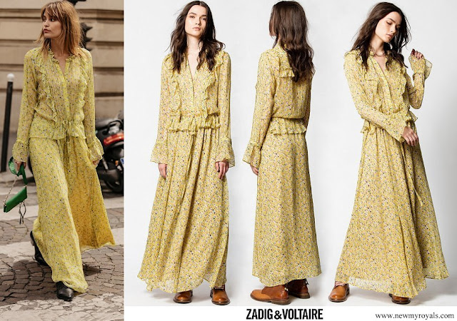 Crown Princess Victoria wore Zadig & Voltaire Synthetic Roma Anemone Floral Dress