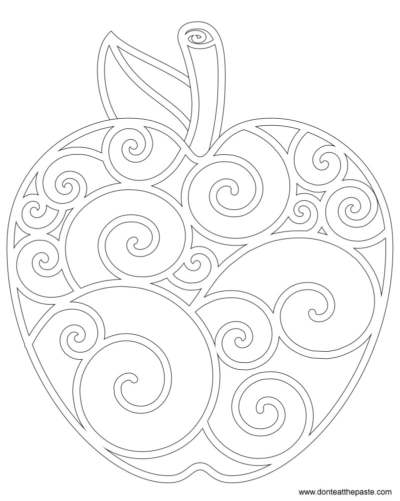 Download Don't Eat the Paste: Apple Coloring Page