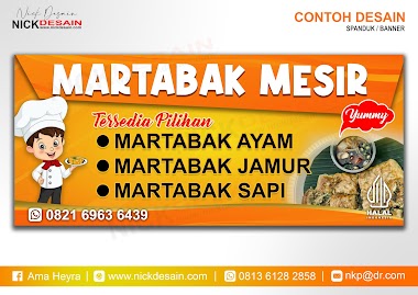 Contoh Desain Spanduk Martabak Mesir  - Percetakan Tanjungbalai