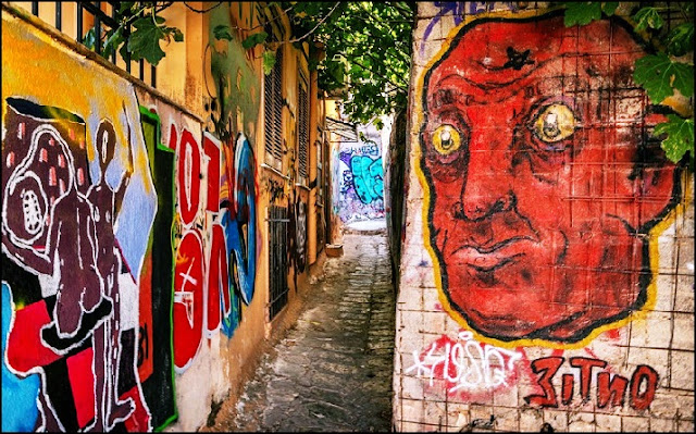 Graffiti und Straßenkunst in Athen