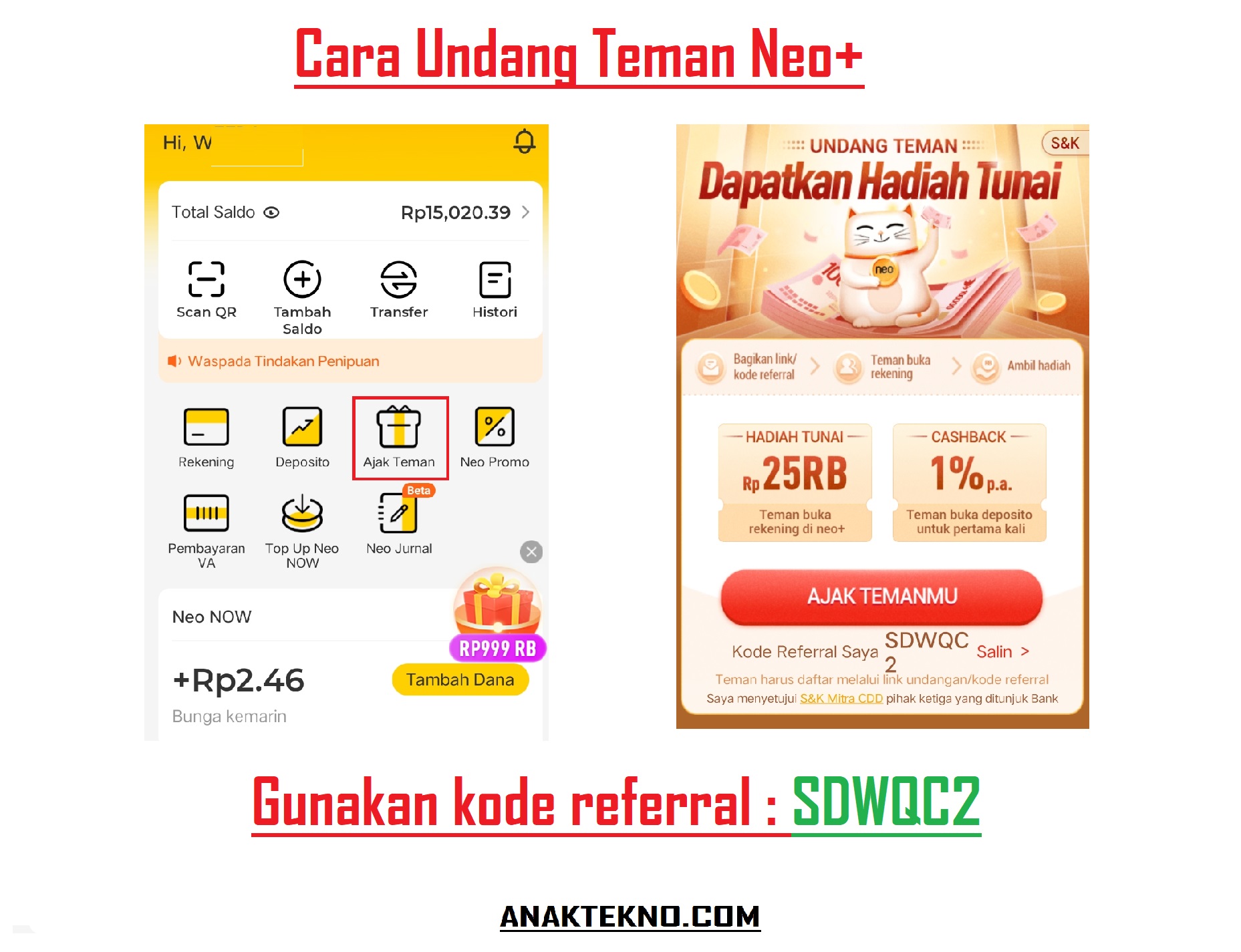 Cara Daftar Neo+ Dengan Kode Referral