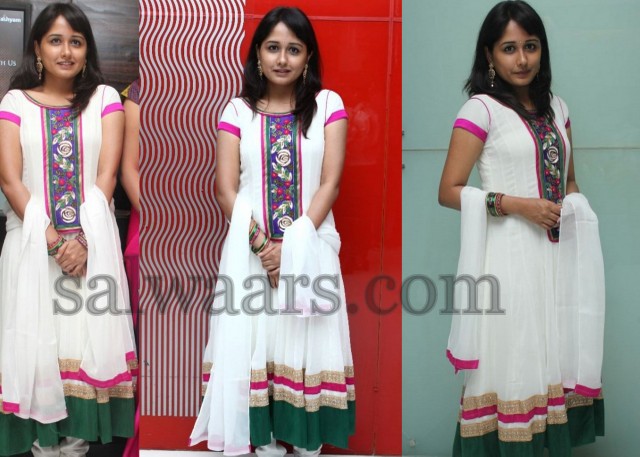 Haritha in White Salwar Kameez