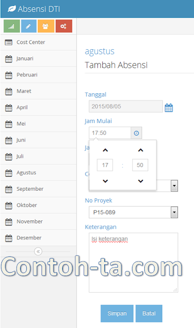 Form Pengisian Absensi Online