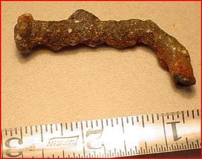 Robert W. found this one and several more corroded iron objects.