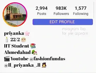 jee aspirants bio for instagram