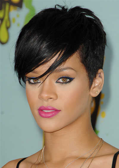 rihanna short hair. Rihanna short hairstyle