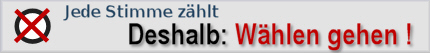 Jede Stimme zählt: Wählen Gehen!