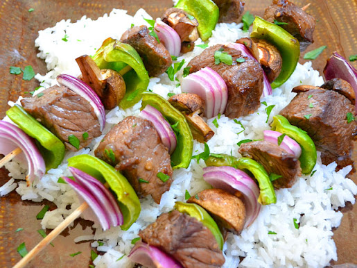 balsamic beef kebabs