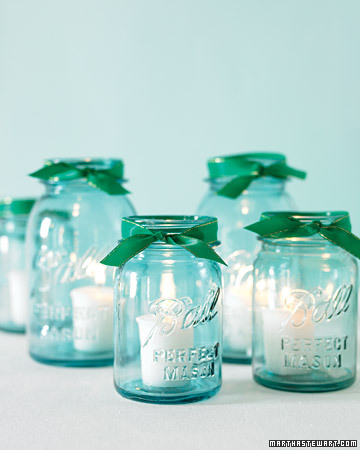 Emerald and Aqua DIY Lanterns