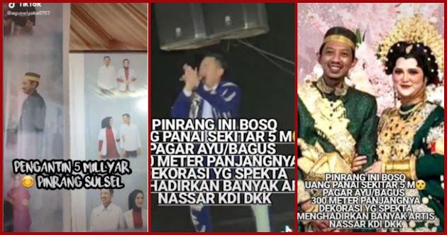 FAKTA Viral Video Pernikahan di Pinrang, Uang Panai Capai Rp5 Miliar hingga Undang King Nassar