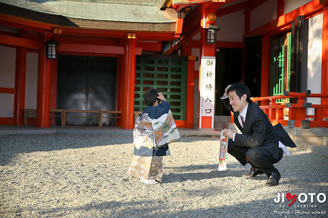 豊中稲荷神社で七五三出張撮影