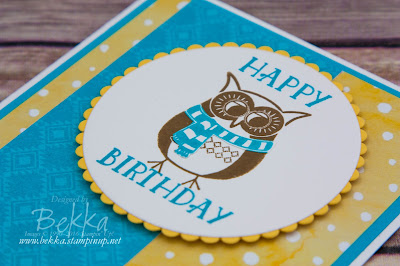 Cozy Critters Owl Birthday Card made with Stampin' Up! UK Supplies which you can buy here