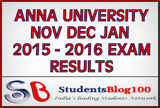 Anna University Nov Dec results 2015