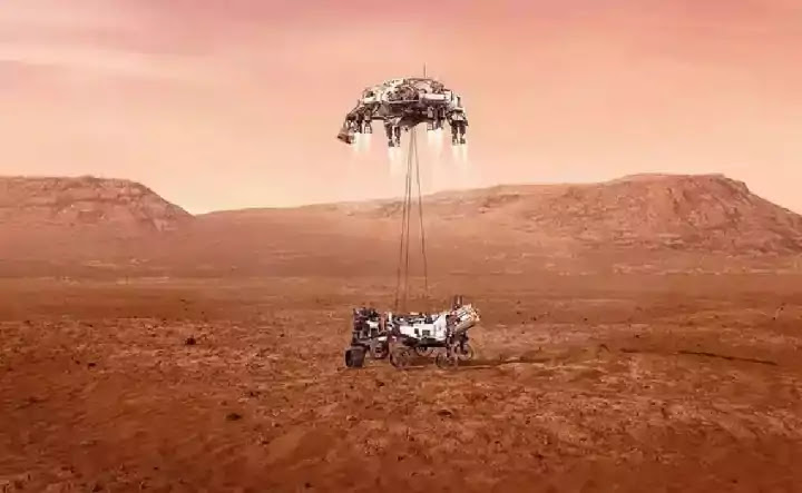 Perseverance rover on Mars