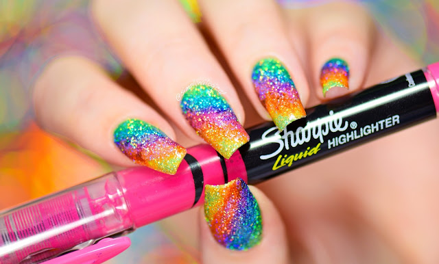 rainbow nails acrylic