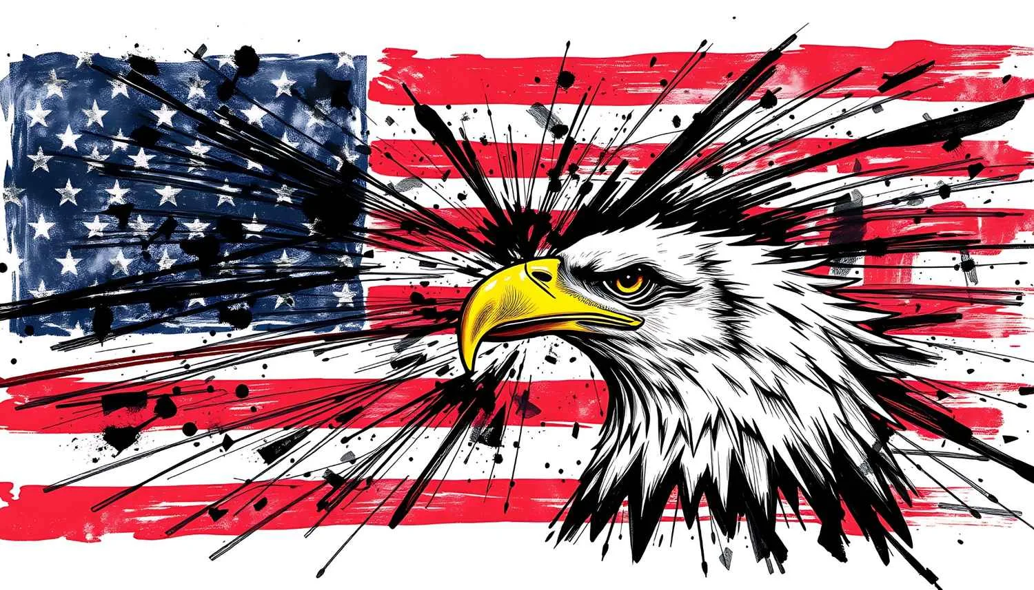 striking American flag