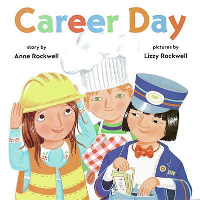 Kids can learn the story about family members visiting class to talk about their jobs through the picture book Career Day by Anne Rockwell. 