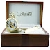 Colibri Pocket Watch Mechanical Skeleton 17 Jewels with Goldtone with Chain Matching Knife