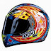 helm graffiti alphabet buble - valentino rossi helm